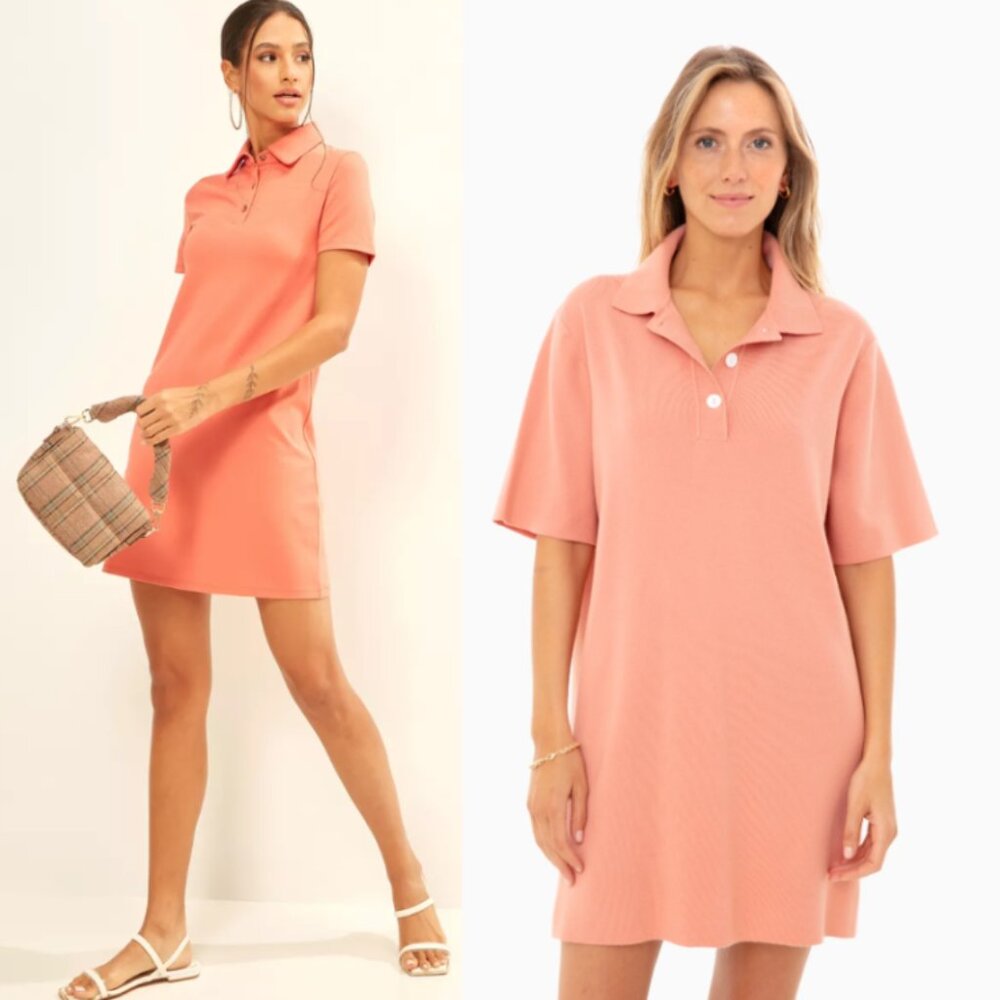 Tuckernuck Apricot Channing Polo Mini Dress in size Small